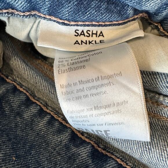 Paige Cuff Wide Leg Jeans Denim SIZE 31 Sasha Baggy Boyfriend High Rise $259 - Picture 13 of 14